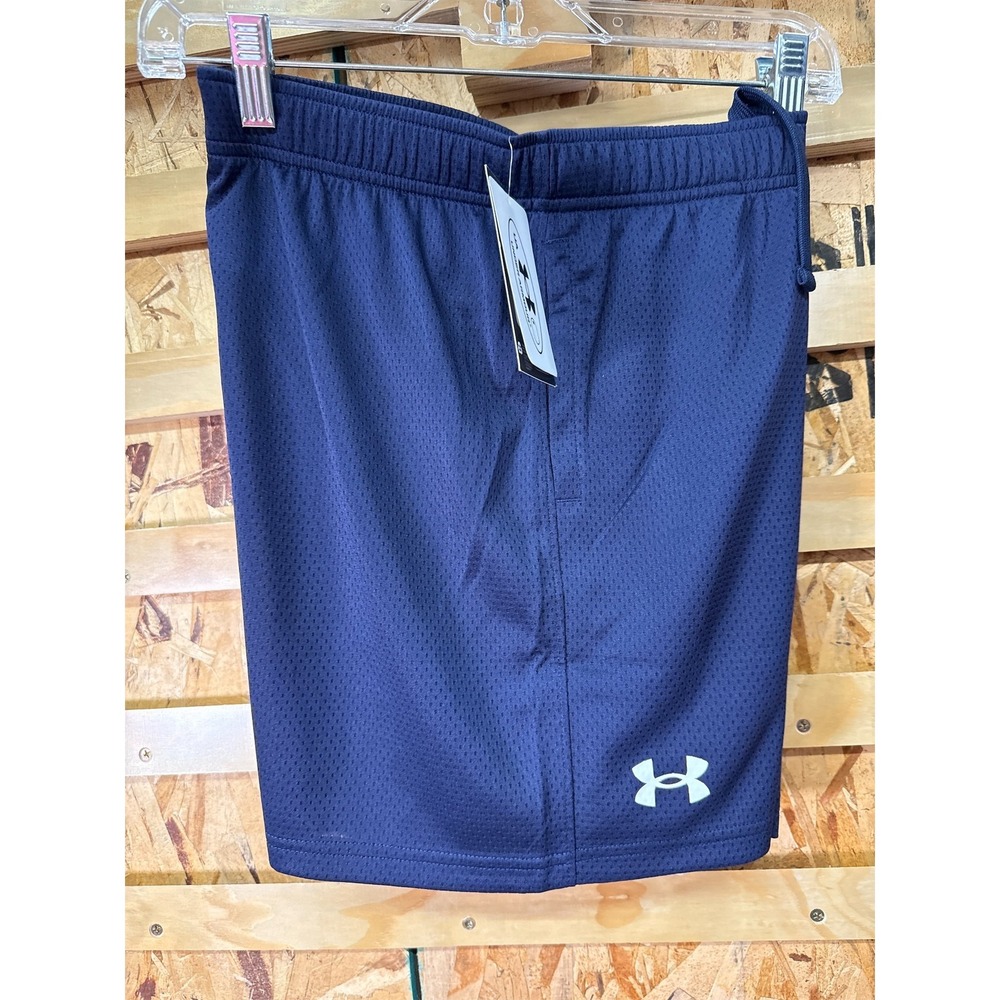 Under Armour Boys' Tech Mesh Shorts - Large, Midnight Blue, YL